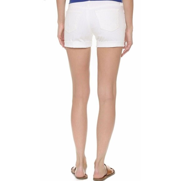 AG Adriano Goldschmied The Hailey White Short Sz 31R Ex Boyfriend Roll Up U4 - Picture 2 of 12